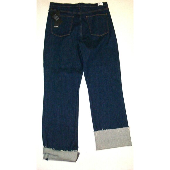 New Womens Designer Hudson Jeans 31 NWT High Rise Zoeey Straight Deep Blue Dark - Picture 2 of 6